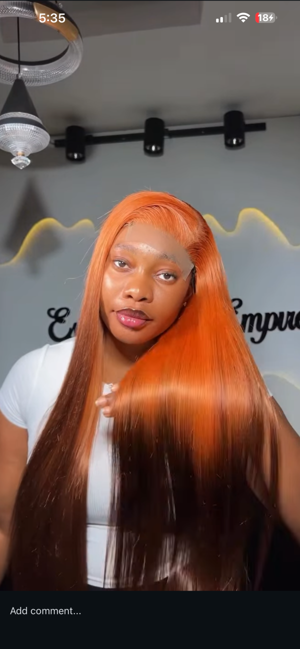 5by5 Dark tip ginger straight