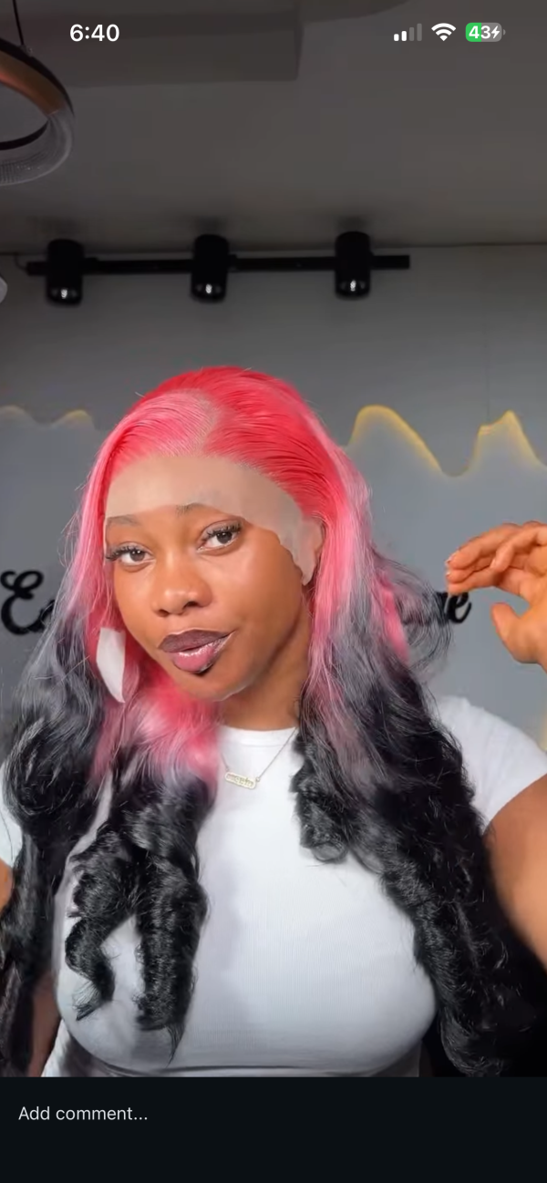 2-tone pink frontal bounce