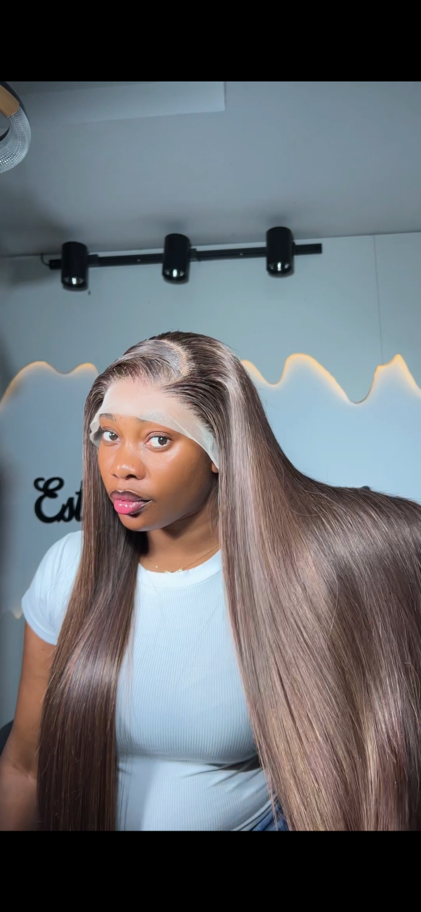 Brown frontal straight