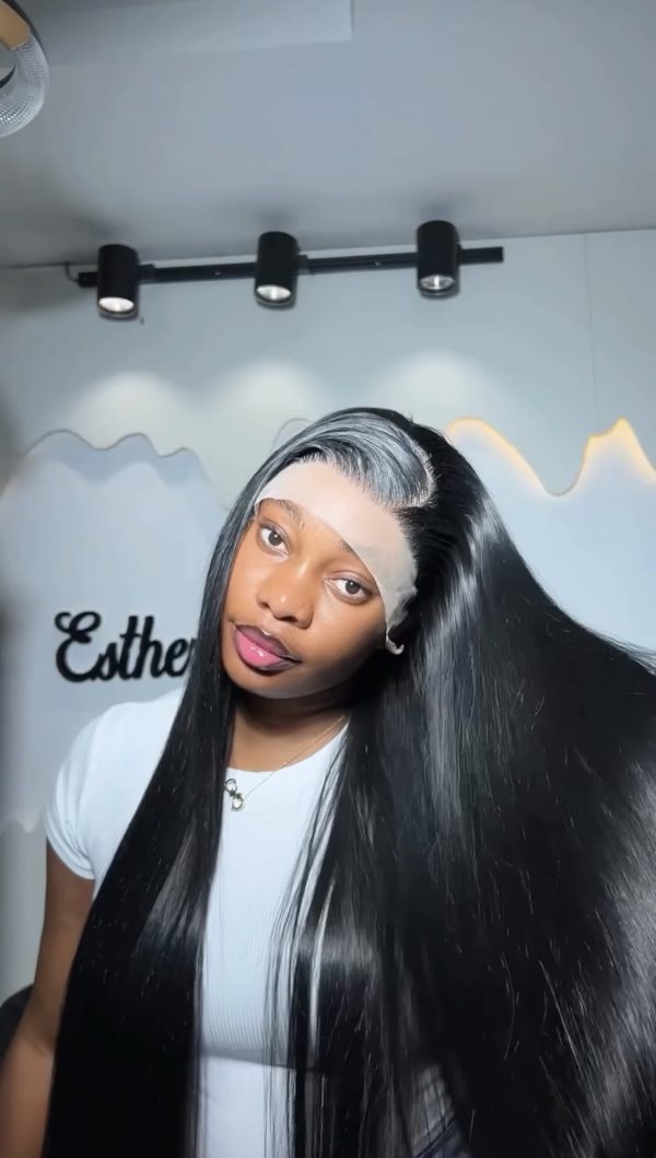 Black frontal straight